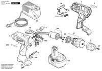 Bosch 0 603 943 491 Psr 14,4 Ve-2 Cordless Screw Driver 14.4 V / Eu Spare Parts